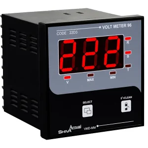 ولت متر تکی 96 دیجیتال شیوا امواج مدل VMD-MM با صفحه نمایش خوانا برای تابلو برق