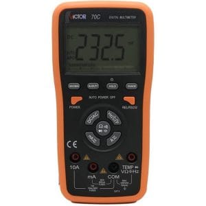 استفاده از مولتی متر ویکتور VC70C برای اندازه‌گیری ولتاژ