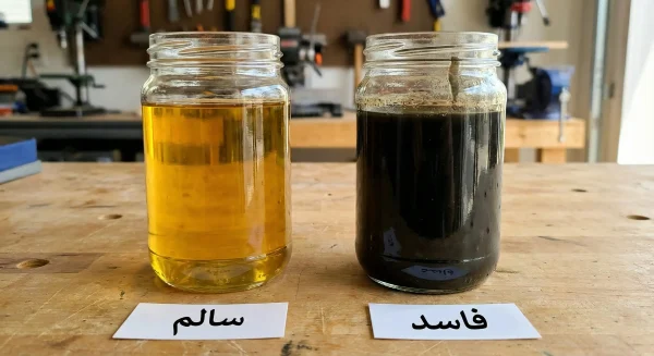 مقایسه رنگ روغن سالم و فاسد برای تشخیص زمان تعویض روغن های ترانس