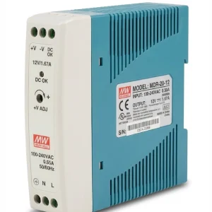 منبع تغذیه ریلی مینول مدل MDR-20-12 باریک و اورجینال