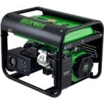 نمای جانبی و چرخ‌های حمل موتور برق بنزینی گرین پاور GR9500-E2
